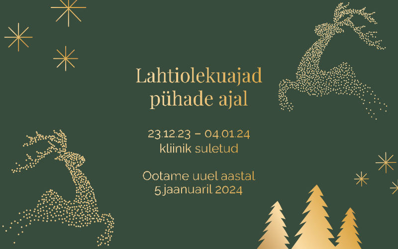 Lahtiolekuajad pühade ajal